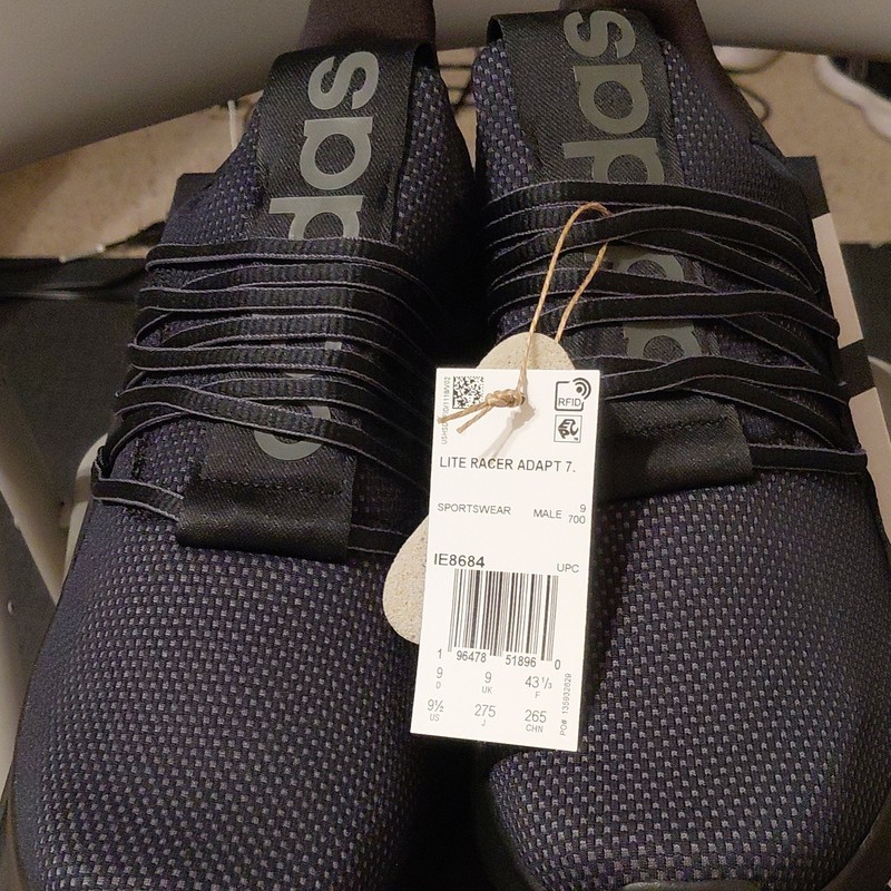 adidas Lite Racer Adapt 7.0 Wide Men’s Slip-On Cushioned Sneaker Black IE8684