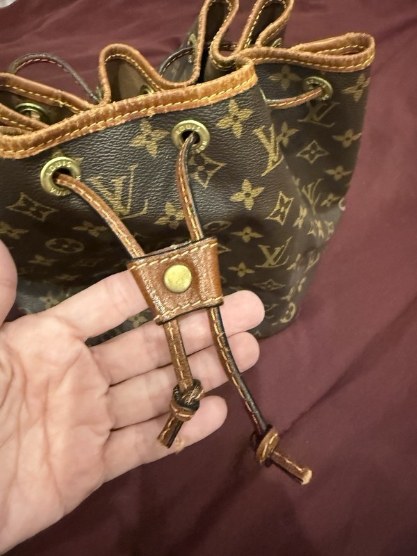 Louis Vuitton Petite Noe Bucket & Drawstring Bag Brown Canvas gallery