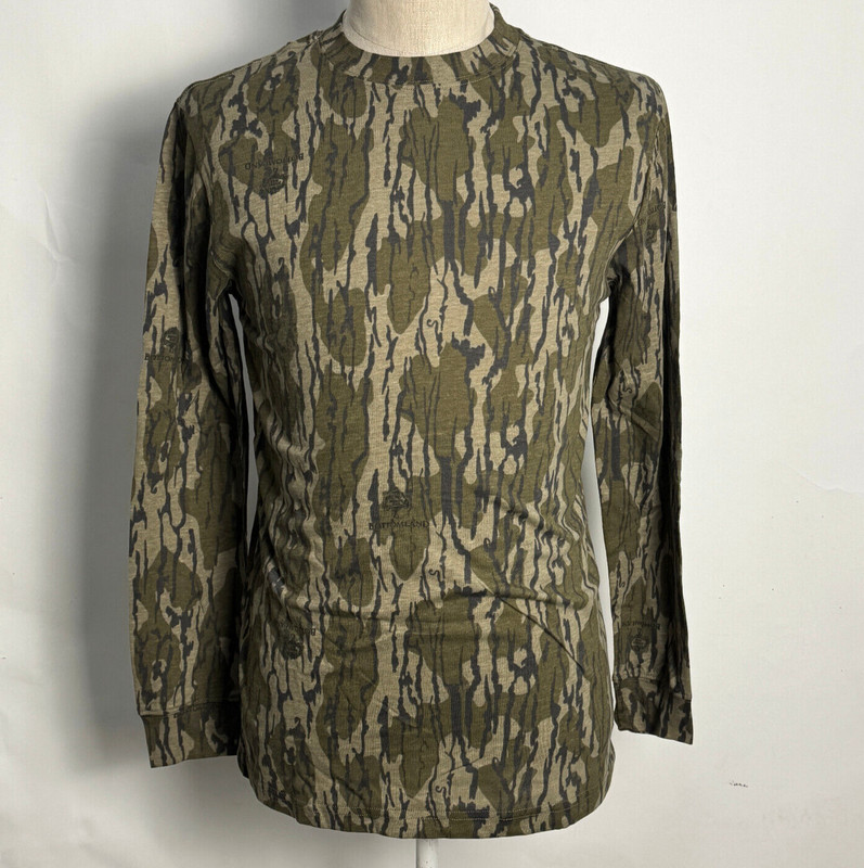 Mossy Oak Men’s LS Moisture Wicking Hunting T-Shirt Bottomland Camo Size 2XL NEW