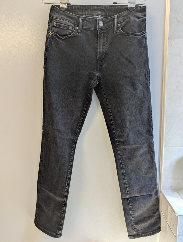 American Eagle Men’s Next Level Flex Slim Straight Black Denim Jeans 29×32