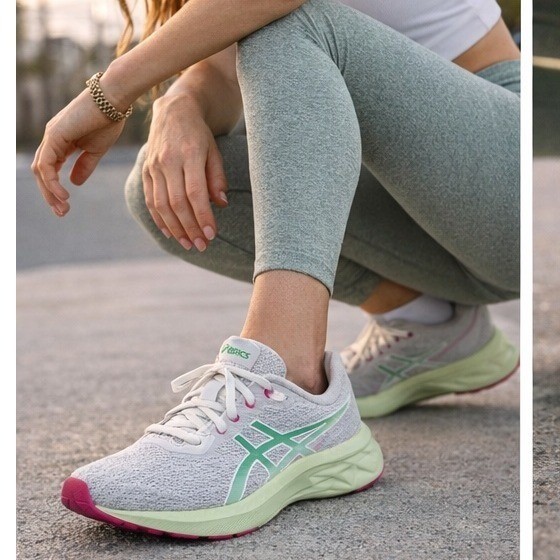 ASICS Versablast 3 Running Shoes Womens 7.5 White Lime Pink 1012B179 Athletic