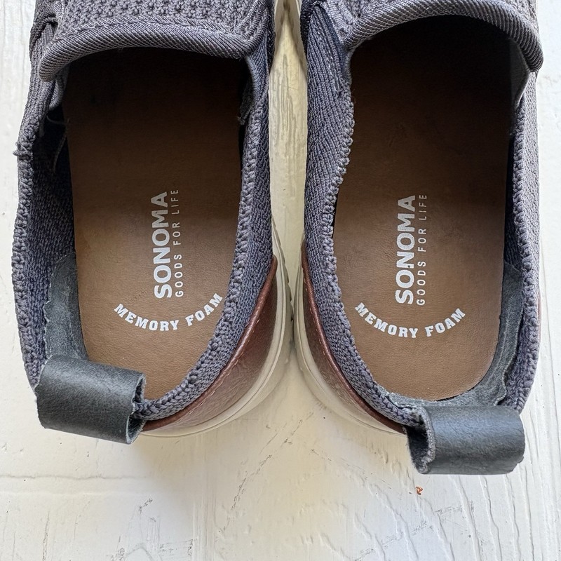 Sonoma Goods for Life Particle Slip on Sneakers Grey Brown Size 12 gallery