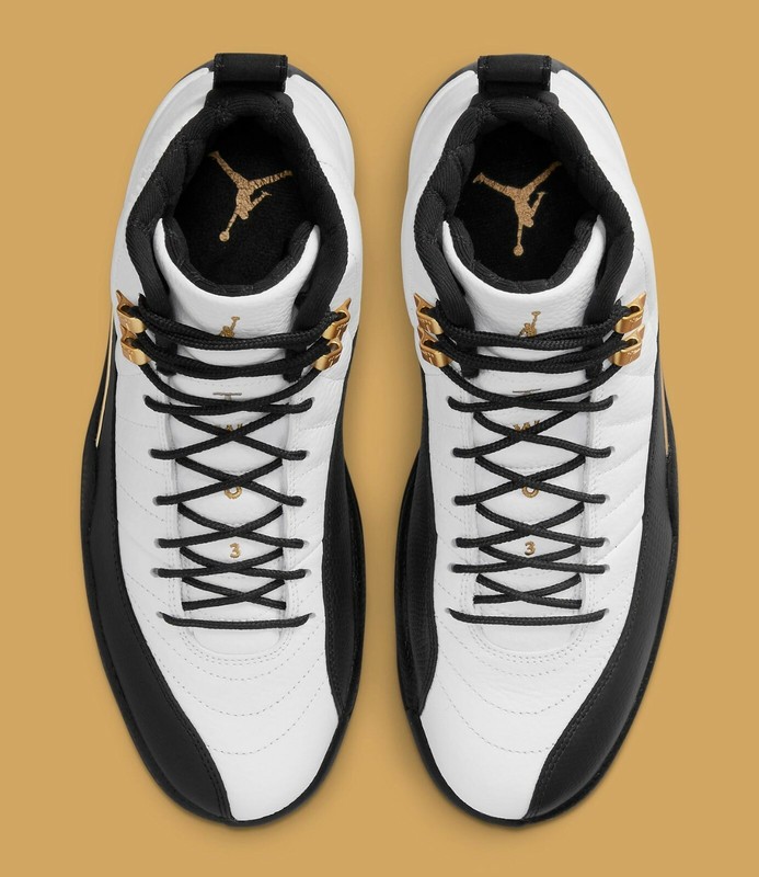 2021 Nike Jordan XII 12 Retro Royalty Taxi size 12. White Black Gold. CT8013-170 gallery