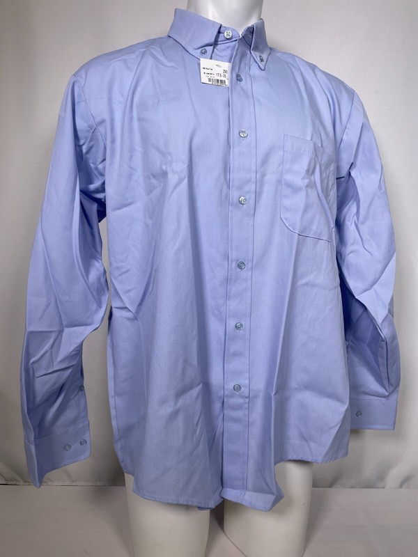 Elbeco Post Regulation Blue Button Down Uniform Shirt Men's 17.5 34/35 NWT gallery