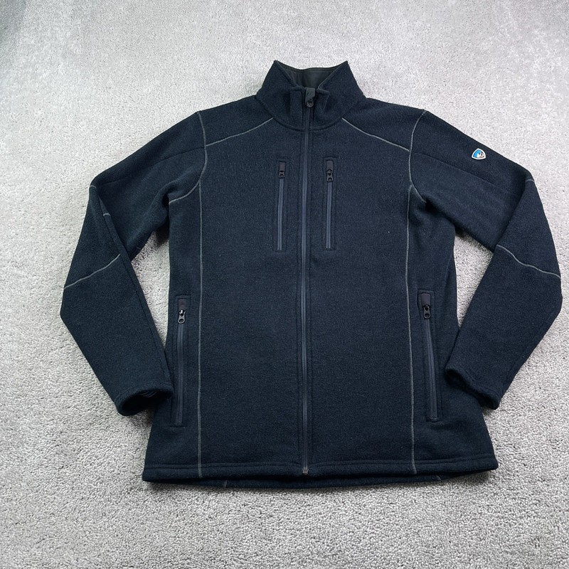 Kuhl Jacket Men Medium Blue Interceptr Full Zip Fleece Hiker Performance Outdoor