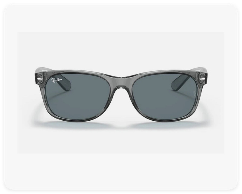 RayBan New Wayfarer Classic Transparent Grey/Dark Blue 55mm RB2132