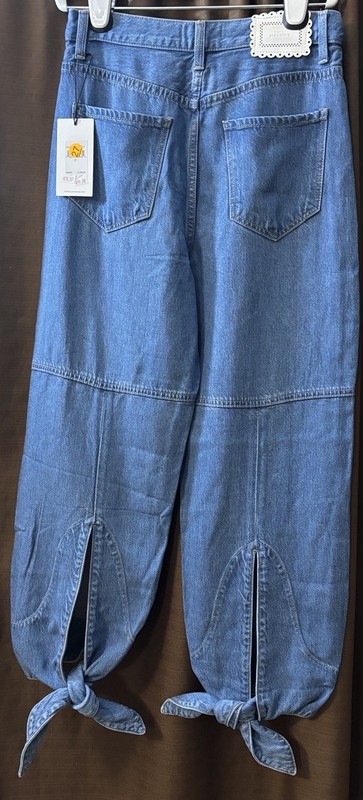 7 For All Mankind Tapered Ankle-Tie Jeans Wmns Size 27 (28"x25-1/2") $248 Retail gallery