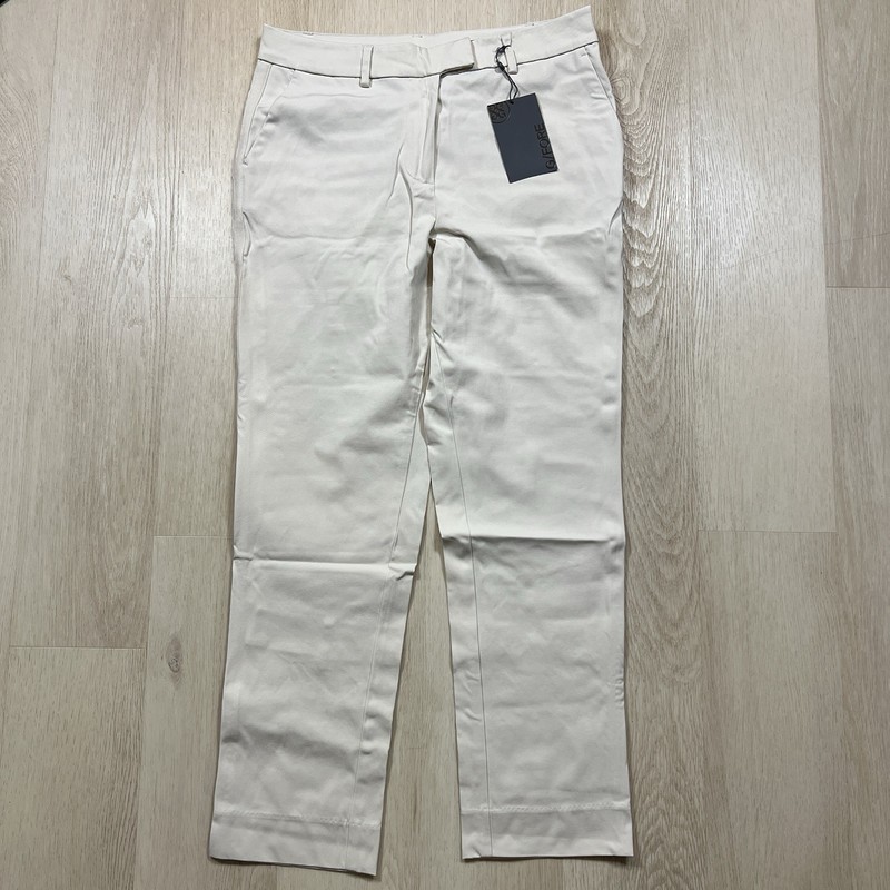 NWT G/FORE Side Stripe Luxe Stretch Twill Trouser Golf Pants Women’s 6 in Stone
