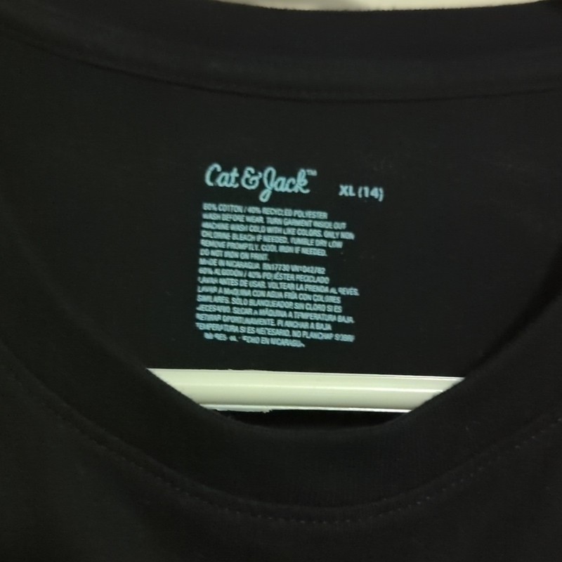 Cat & Jack Boys XL (14) Black Astronaut Space Camping Graphic T-Shirt SS Crew gallery
