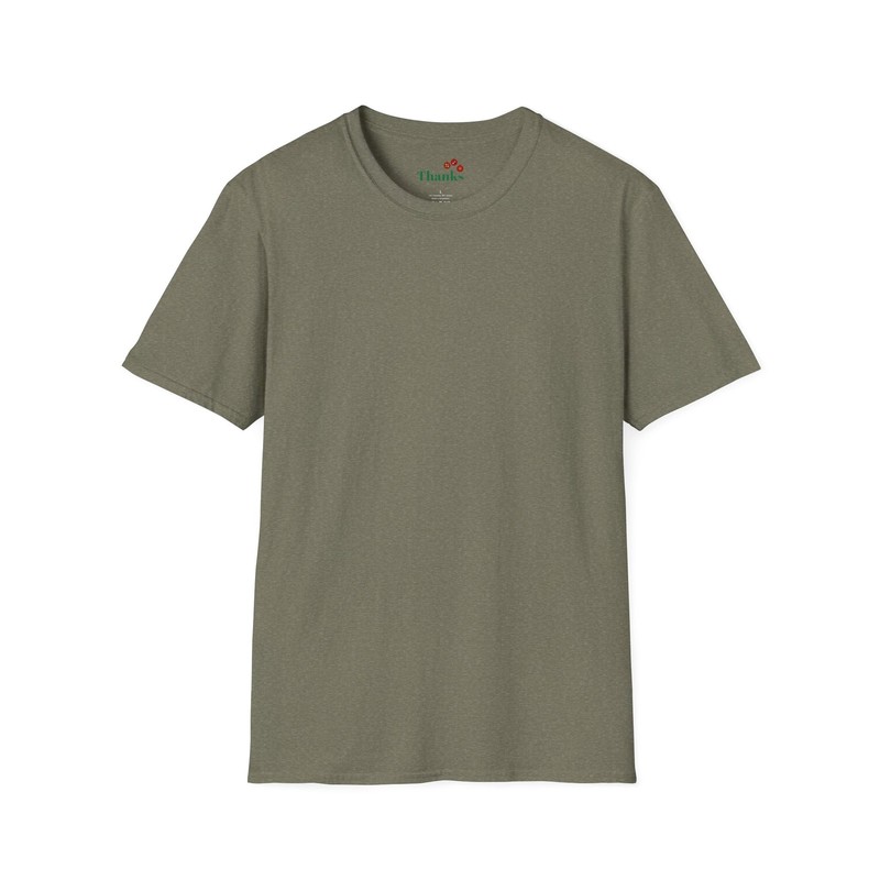 Olive Green Ring Spun Cotton Crew Neck T-Shirt Soft Lightweight Casual Tee