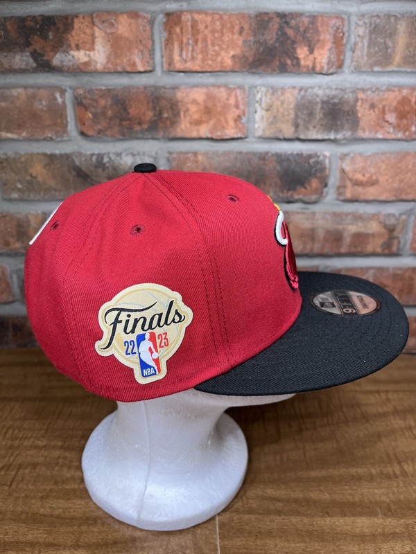 New Era Miami Heat Embroidered Logo NBA Finals 22 23 Red 9fifty SnapBack Hat gallery