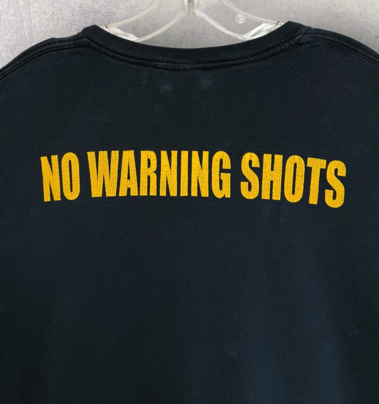 Vtg Embroidered Fido Semper Vigilans No Warning Shots T Shirt Large 22.5”x28”