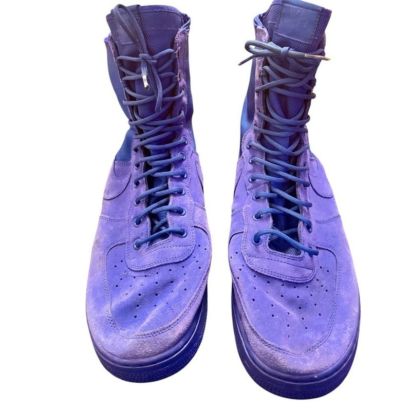 Nike SF Air Force 1 High Royal Blue Military Suede Boots Men's Size 15 GUC w COA gallery