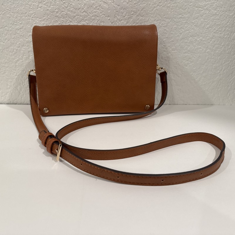 Street Level PURSE Brown Pebbled VEGAN LEATHER Crossbody BAG Multi Pocket VGUC
