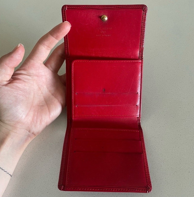 Authentic Louis Vuitton LV Red Epi Leather Compact Tri-Fold Wallet (11cm x 10cm) gallery
