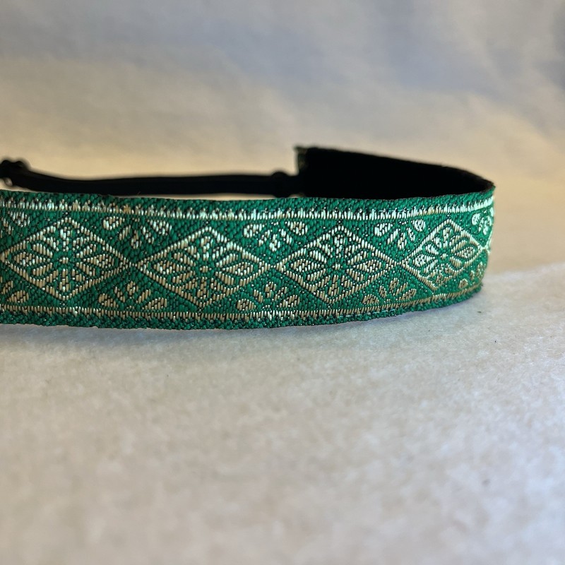 Celtic Irish Headband non slip adjustable Green Shamrocks St Pats Day Jacquard gallery