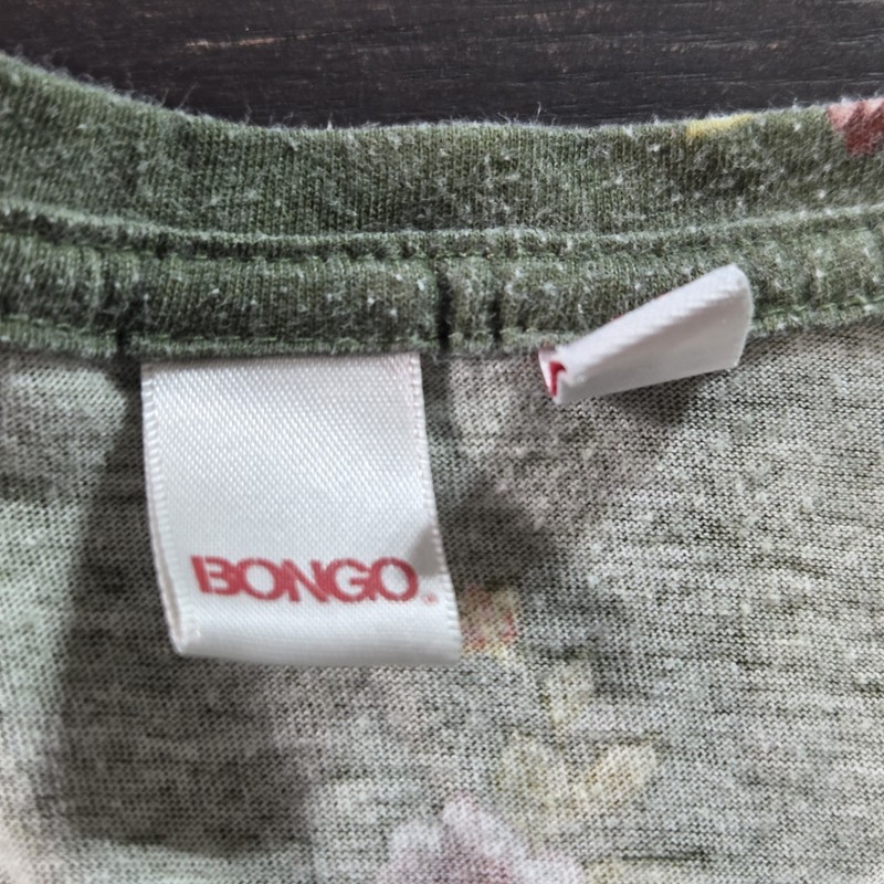 Bongo Women's Green Floral Crop Top Size XL gallery