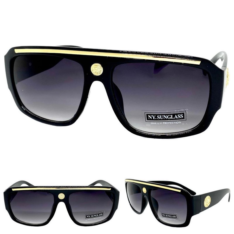 Mens Classic Elegant Retro Hardcore Hip Hop Rapper SUN GLASSES Thick Black Frame