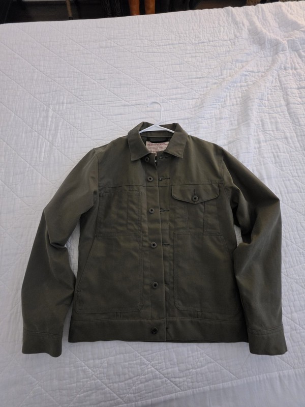 Filson Tin Cloth Cruiser Jacket XS Military Green