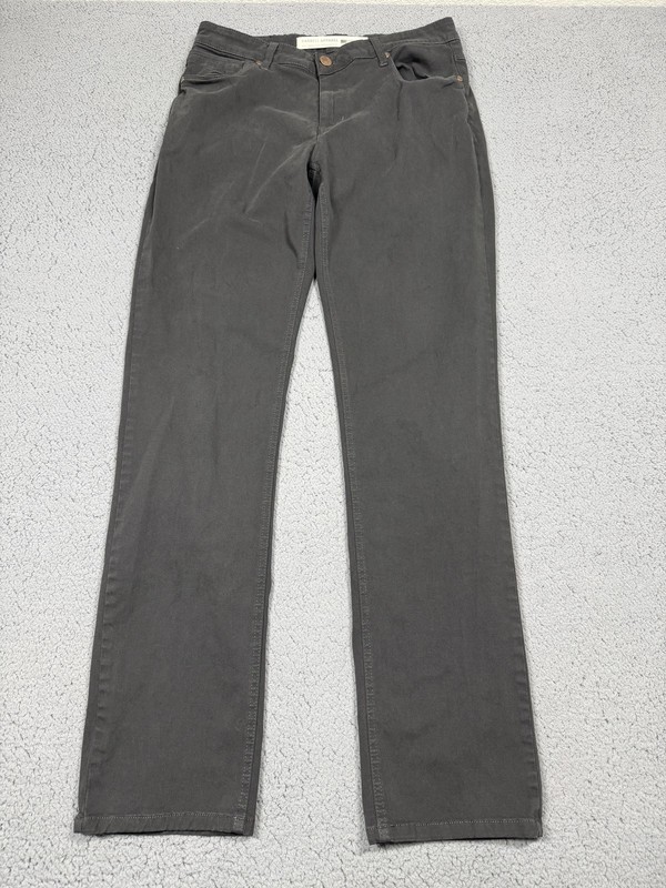 Barbell Apparel Jeans Mens 32×33 Gray Charcoal Wash Straight Leg Stretch Denim