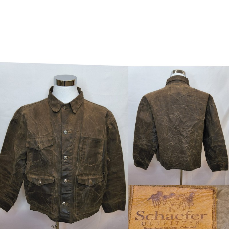 Schaefer Outfitter Tin Cloth/Waxed Canvas Chore Coat Men’s XL Brown #W4807