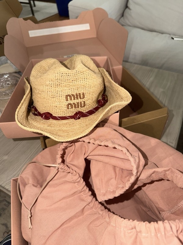 Miu Miu Raffia Hat New & Authentic