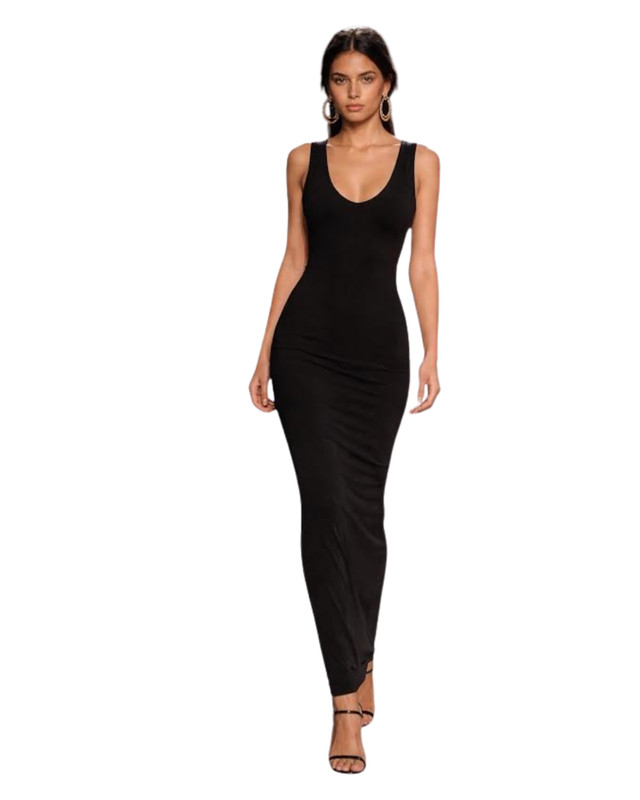 James Perse Sleeveless Ruched Maxi Dress Black Size 0 (X-Small) NWT $195