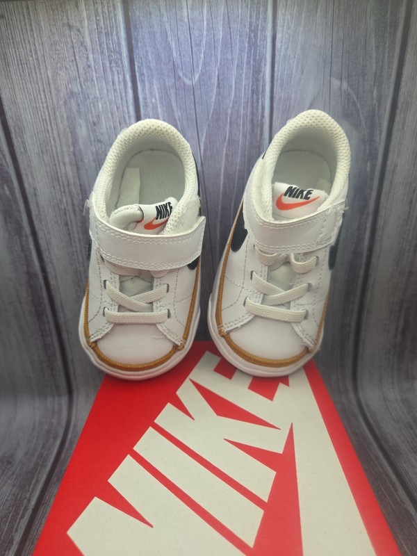Nike Baby Shoes US. Size 4C Infant DA5382-102 White/Black/Gold See Pictures gallery