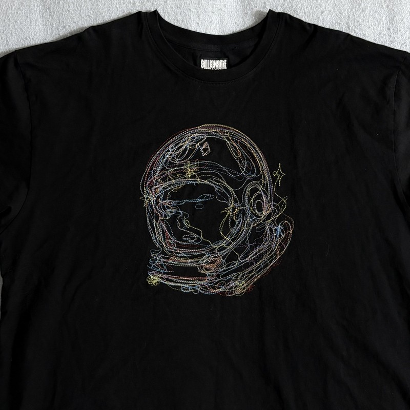 Billionaire Boys Club Men’s Black Scribble Embroidered Astronaut Shirt – 3XL