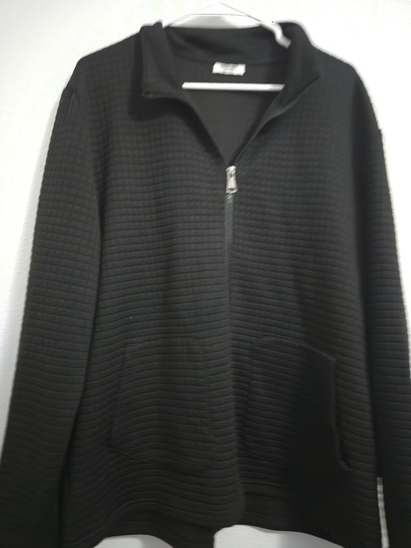 Coofandy Black Zipper Up Jacket Long Sleeve Size L #222