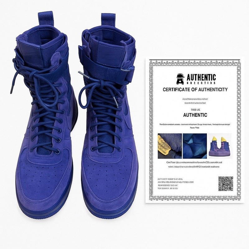 Nike SF Air Force 1 High Royal Blue Military Suede Boots Men's Size 15 GUC w COA gallery