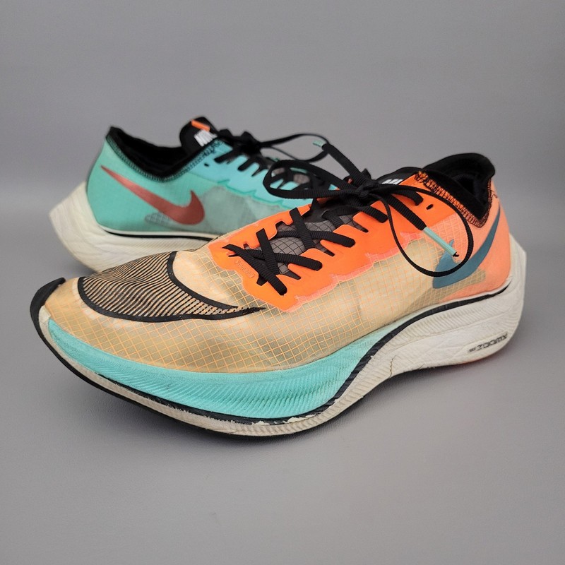 Nike ZoomX Vaporfly Next% Ekiden Aurora Green Crimson CD4553-300 Mens Size 11