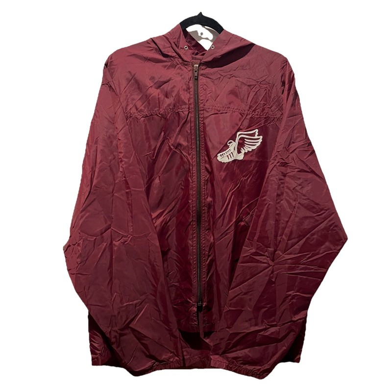 VTG WINDLESS Boardman Maroon Men’s L Nylon Windbreaker Hooded Zip Up Made USA