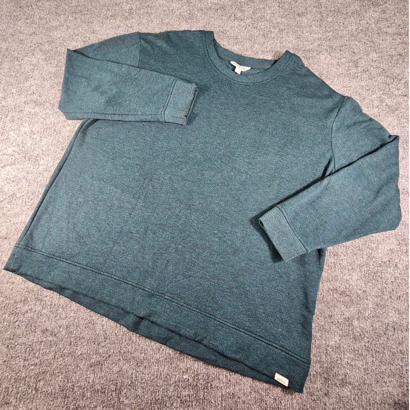 ORVIS Modal Blend Crew Neck Pullover Mens XL Heathered Teal SuperSoft Sweatshirt