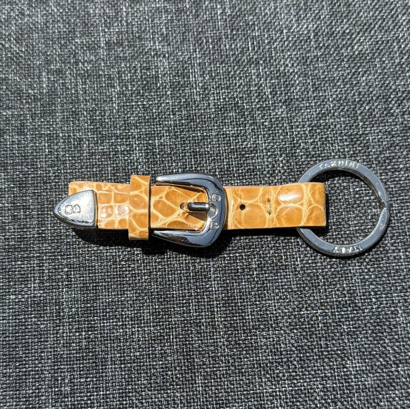 TARDINI Alligator Keychain – Made in Italy of Finest Alligator Leather
