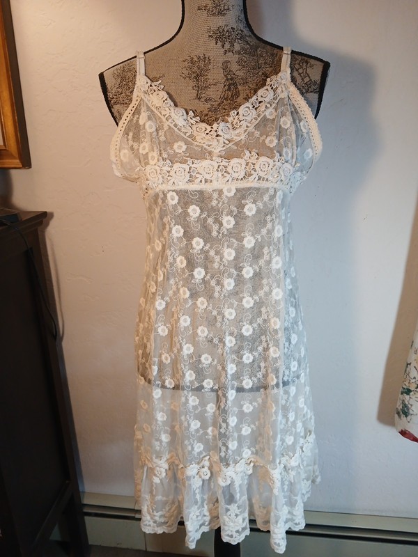 Miss Rose Sister Violet Lace Slip Dress