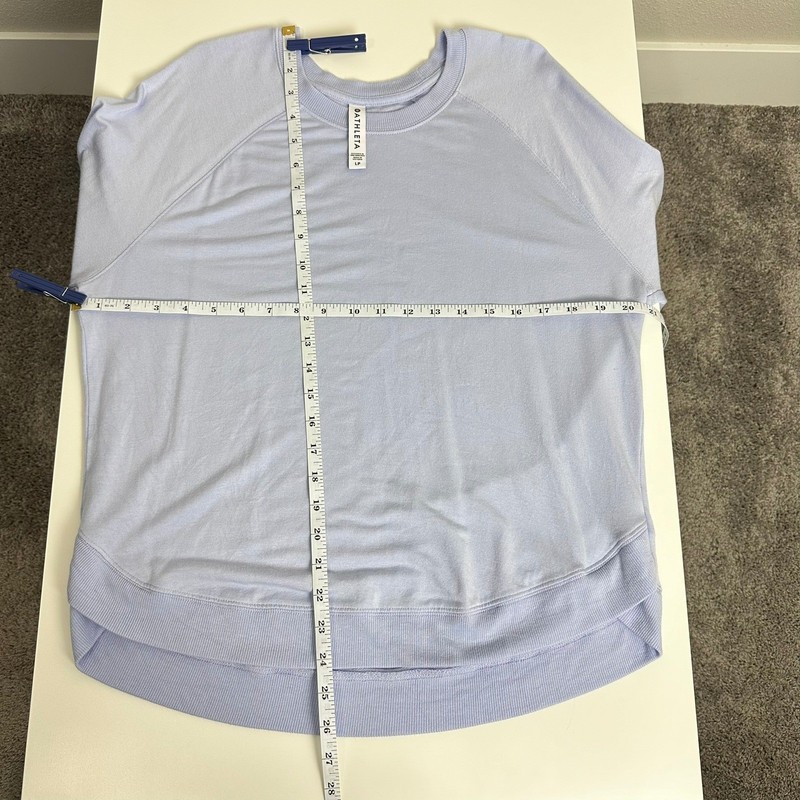 Athleta Mindset Sweatshirt Lavender Blue Modal Pullover LP S/472751-33 gallery