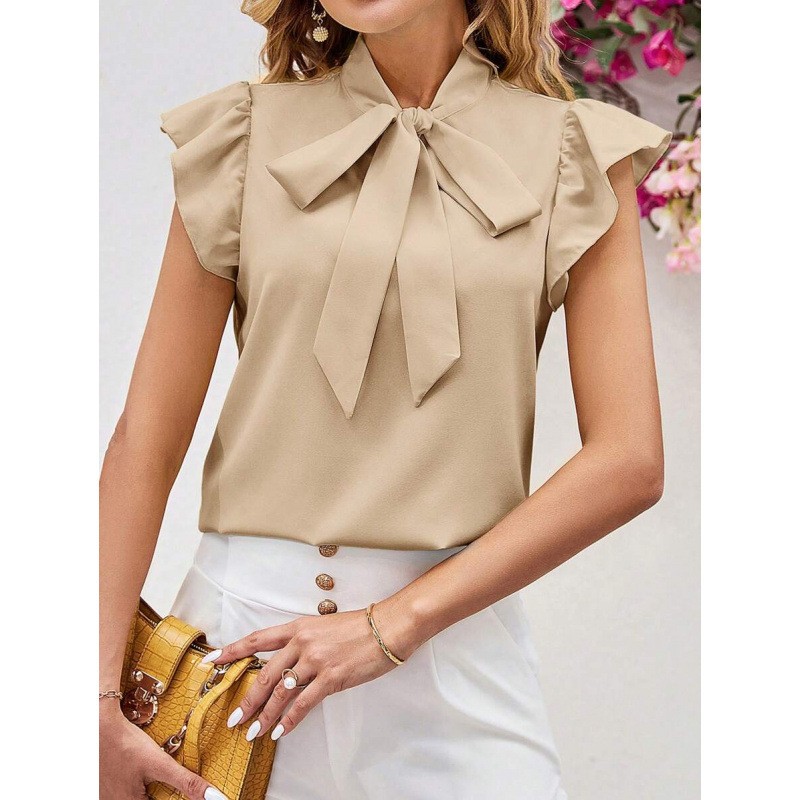 NEW European And American-style Elegant Blouse With A Bow Tie Sizes S-XXL gallery
