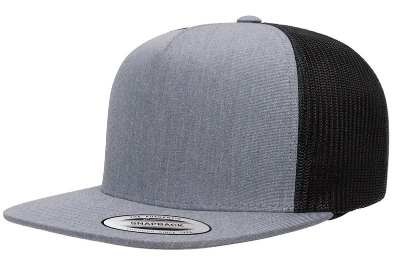 YP Classics Flat Bill Trucker Cap Yupoong Meshback Snapback Hat 6006 5-Panel gallery