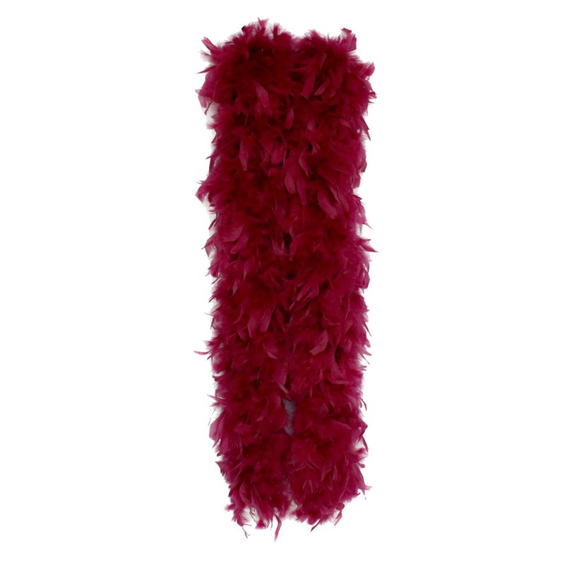 Burgundy 150 Grams Chandelle Feather Boa Dance Party Halloween Costume
