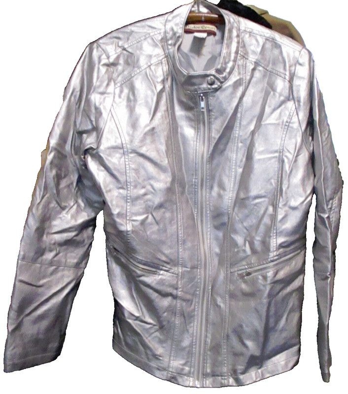 Tudor Court Jacket – Silver – Size Medium – Polyurethane – Hand Wash Only