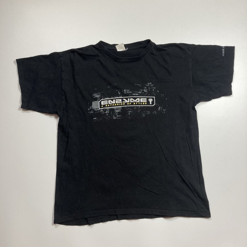 vintage enzyme records ruffneck hardcore hardstyle gabber tee size large