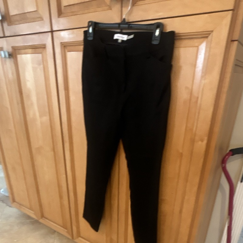 Calvin Klein Black Pants for Women Solid Pattern Button Hook Eye Zip Closure