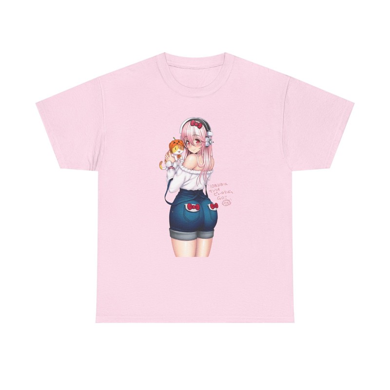 Pink Waifu FuRyu Super Sonic, Sanrio women’s T-shirt, graphic tee hello kitty