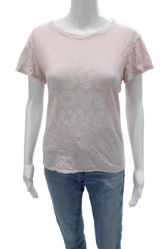 Suburban Riot Womens Pink Graphic Crew T-Shirt Short Sleeve Viscose Size S