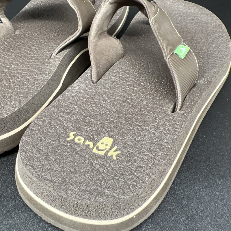 Sanuk Brown Flip Flops Mens Size 8 SMS2839C Beer Cozy Thong Sandals (HH) gallery