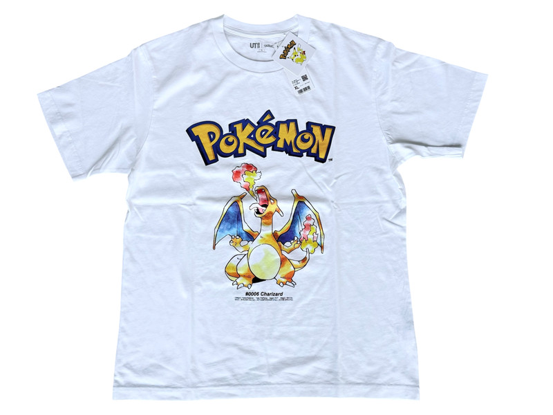 Charizard Pokemon x UNIQLO T-Shirt NWT Size XL White