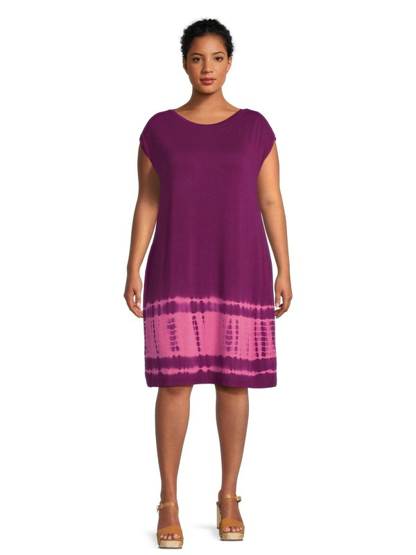 Terra & Sky Women’s Sleeveless Tie-Dye Maxi Dress Size 2X (20W-22W)