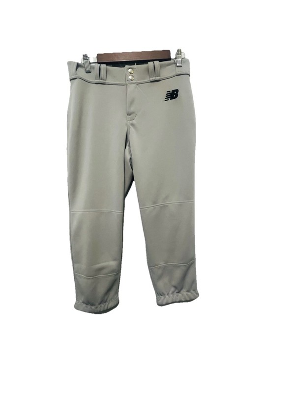 New Balance Mens Baseball Knickers Light Gray Black Side Stripe Size Small NWOT