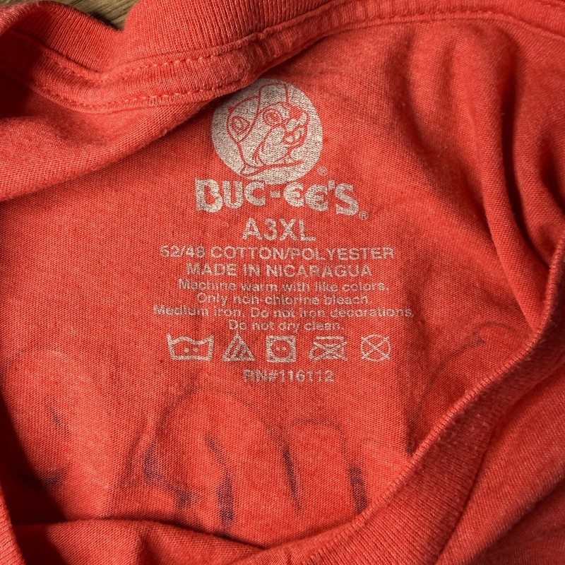 Buc-ee's Tennessee Double-Sided Tagless Red Crew Neck T-Shirt Size 3XL gallery